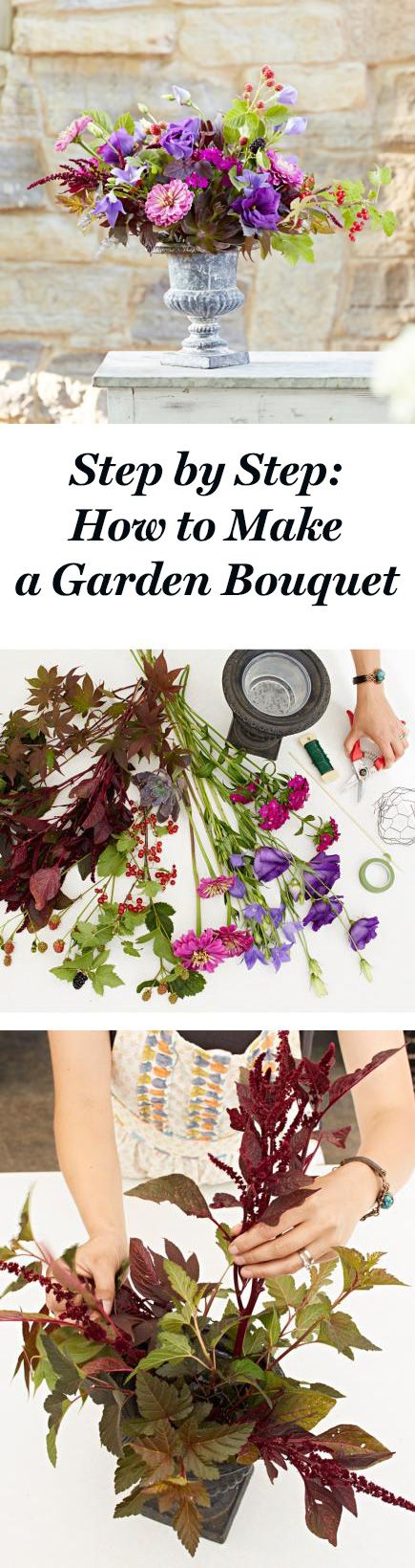 Design a bouquet with a wide array of florals, edibles and botanicals—even wee...