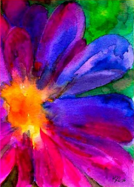 Happiness Flower in watercolor by Karin Nemri ♥ ♥ discountattractio...
