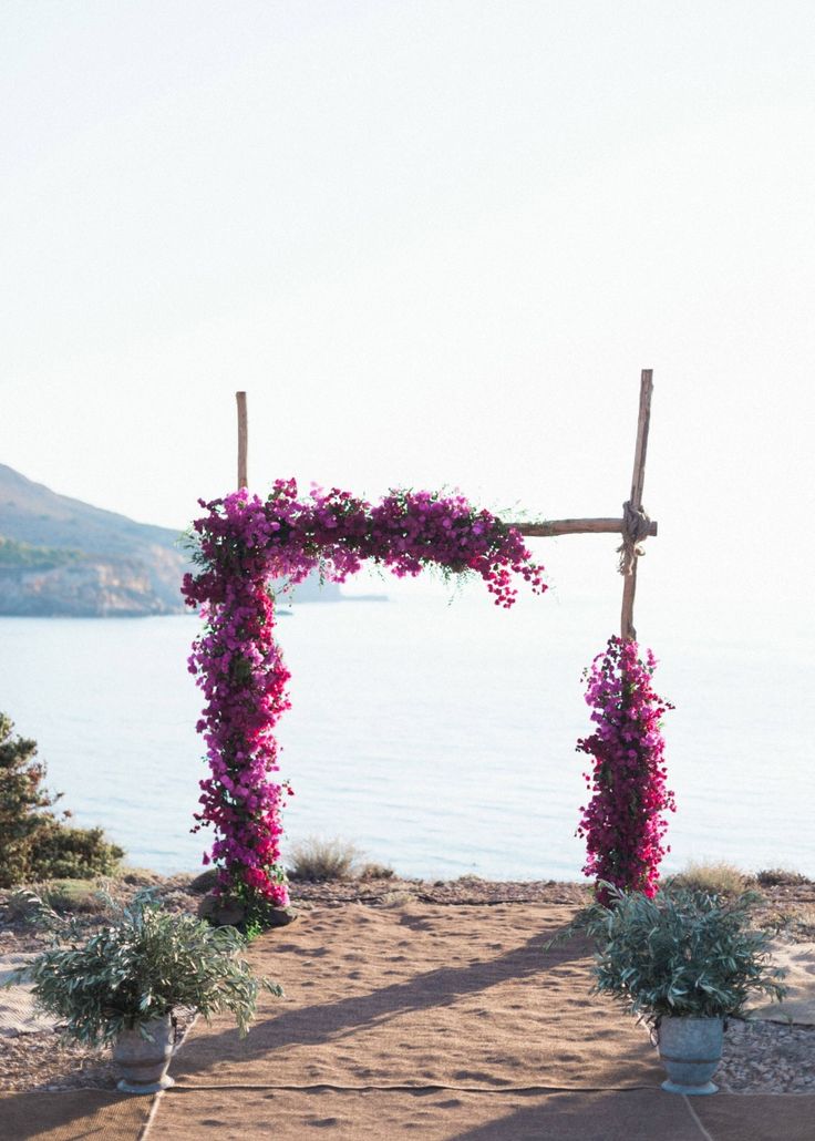 Floral ceremony arch in Greece