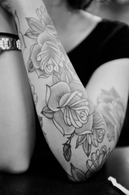 #Inked #Sleeve #Roses