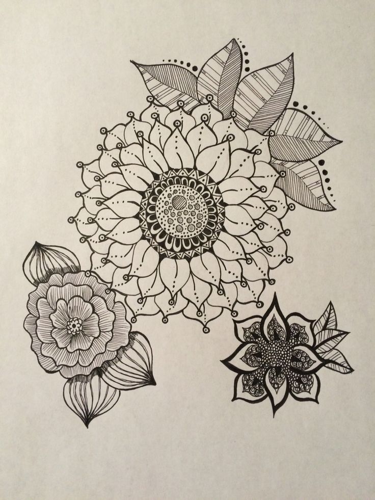 #58 2/27/16 coloring book page... I like the bigger flower. Please like and shar...