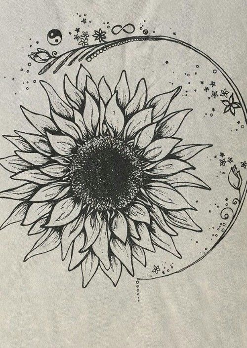 Flowers Drawings : drawing sunflowers step by step - Google Search