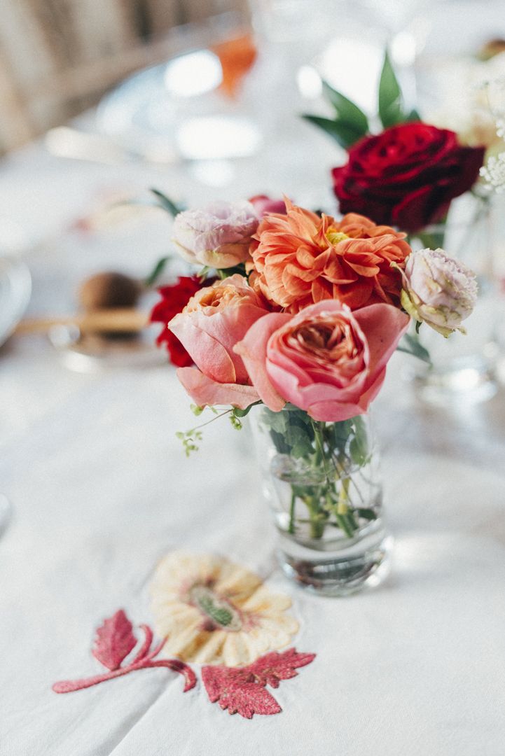 Mix n match centerpieces with roses
