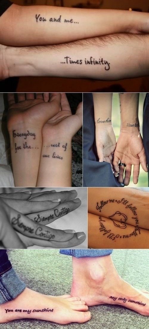 Best Couple Tattoo Designs- don't know if I could get him to do it but I lov...