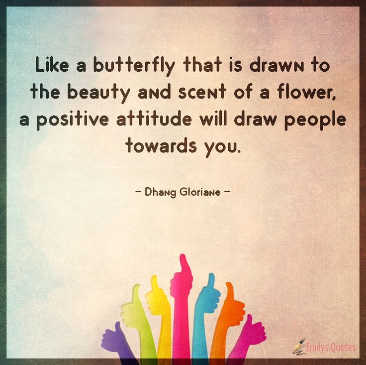 Like a butterfly that is drawn to the beauty and scent of a flower, a positive a...