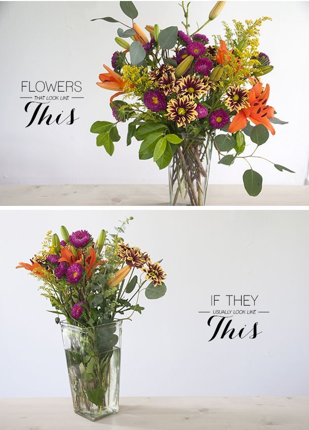 How to arrange grocery store flowers to look like they were from a florist