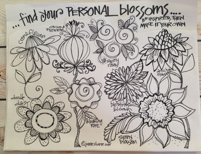 PART ONE: Draw Inspired Blossoms (video and photos) - LESSON FIVE: 