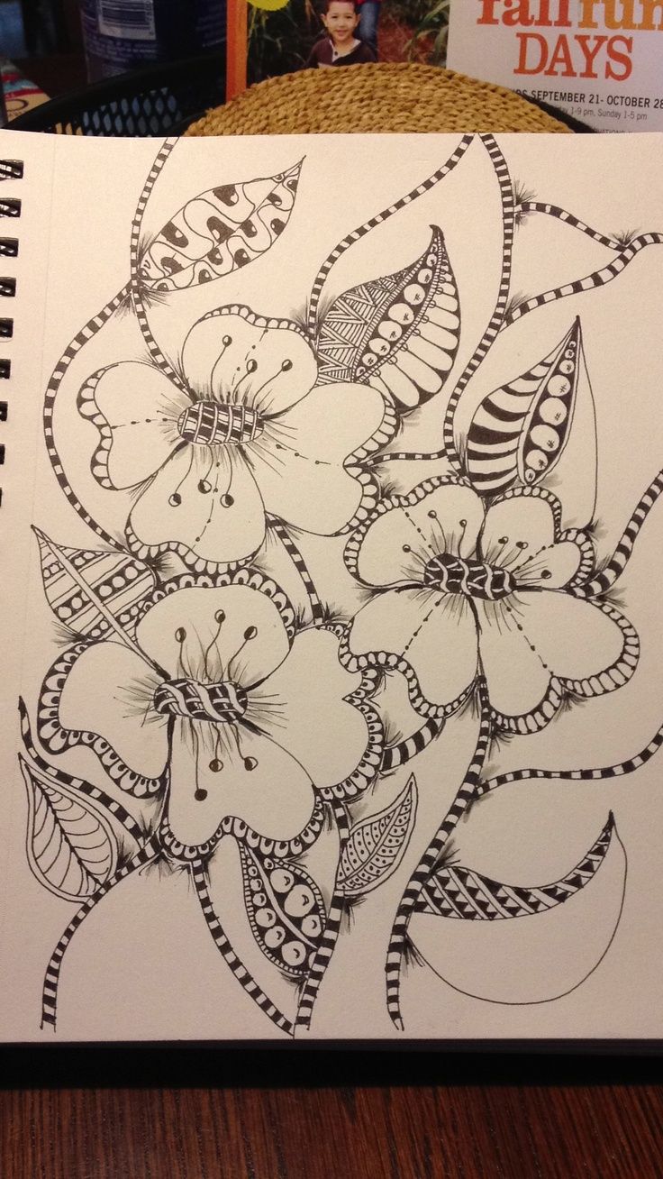 Zentangle End of summer!!! I love the balance between positive/negative space in...